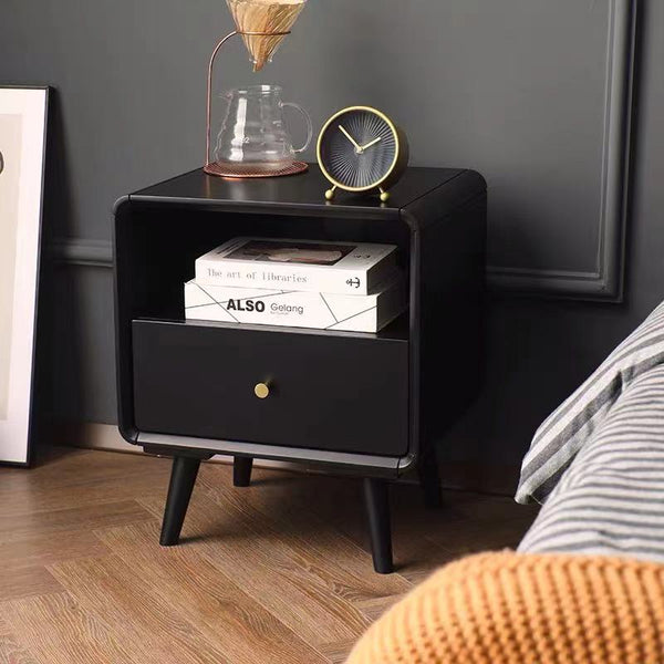 A Drawer Nightstand in Walnut - 4 Seasons Home Gadgets