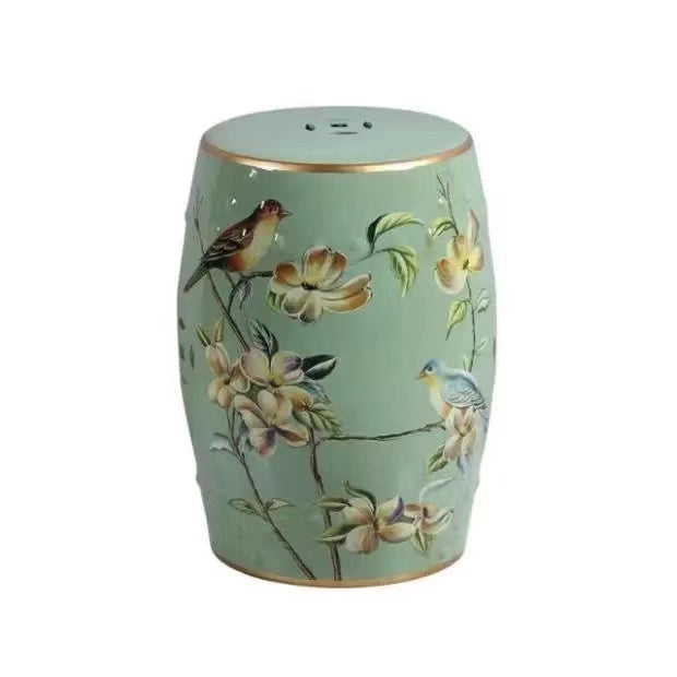 Aaliyiah Tall Porcelain Garden Stool - 4 Seasons Home Gadgets