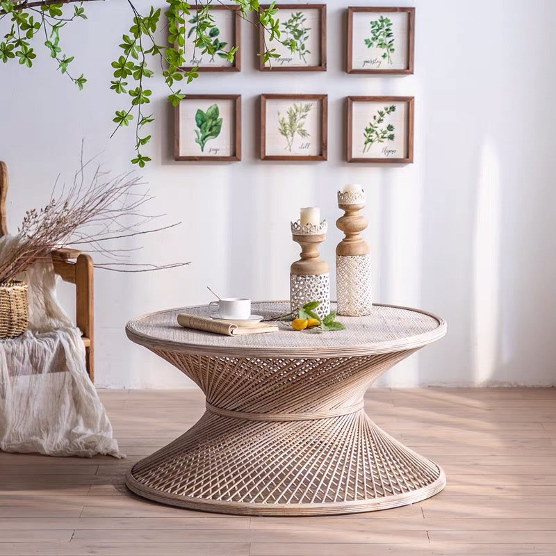 Abstract Wicker Coffee Table - 4 Seasons Home Gadgets