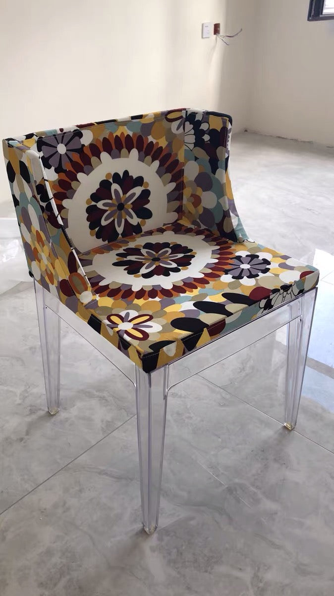 Acrylic Slate Back Side Chair - 4 Seasons Home Gadgets