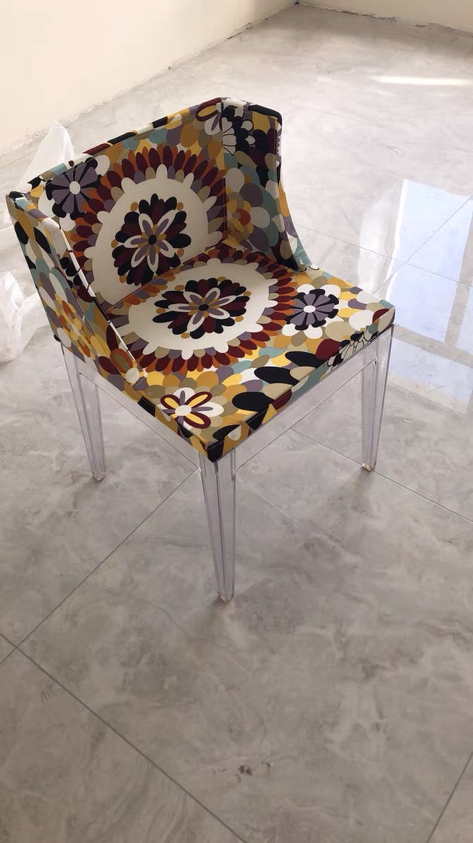 Acrylic Slate Back Side Chair - 4 Seasons Home Gadgets