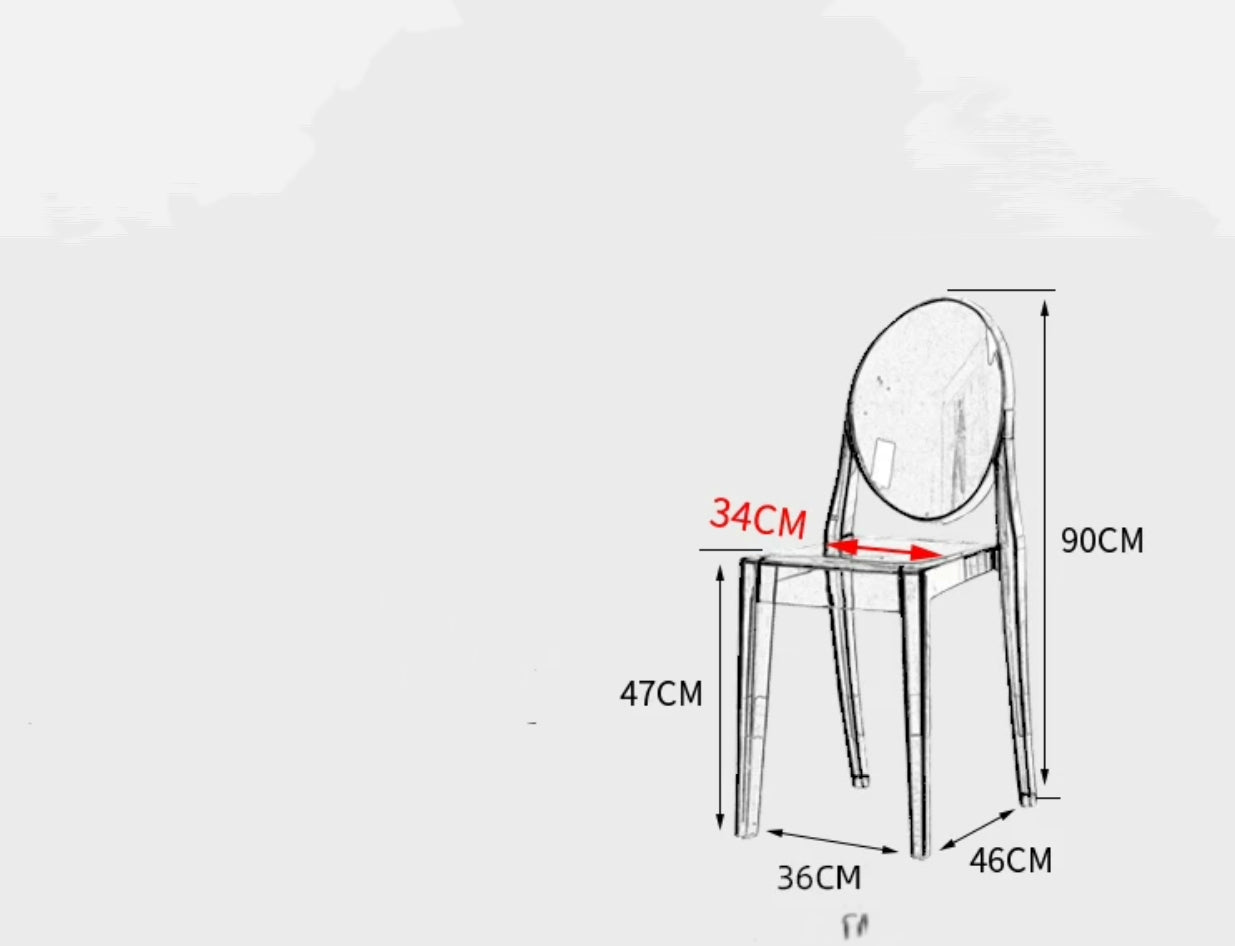 Acrylic Stacking Side Chair - 4 Seasons Home Gadgets