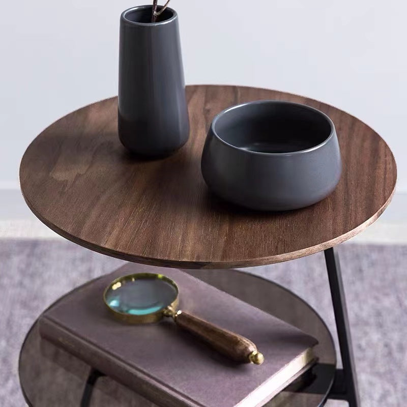 Affinity Wood & Glass End Table - 4 Seasons Home Gadgets