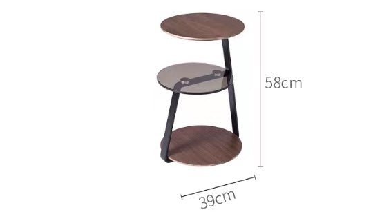 Affinity Wood & Glass End Table - 4 Seasons Home Gadgets