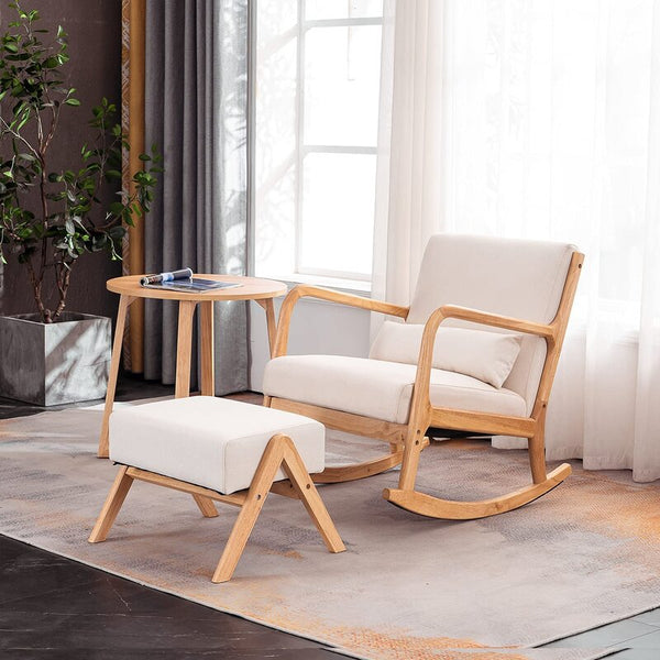 Ahvianna Rocking Chair with Ottoman - 4 Seasons Home Gadgets