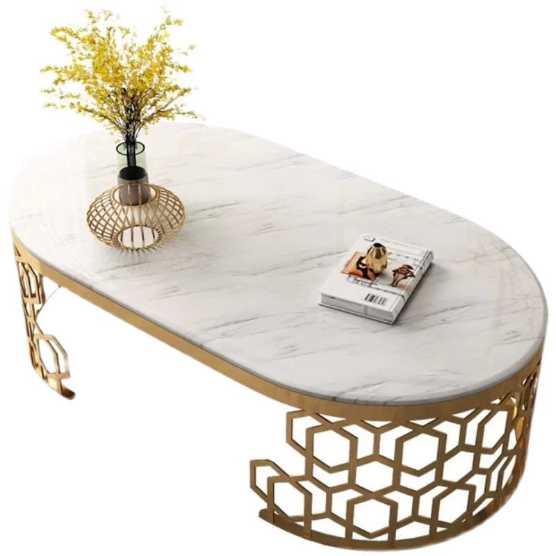 Akhilesh Brass Coffee Table - 4 Seasons Home Gadgets