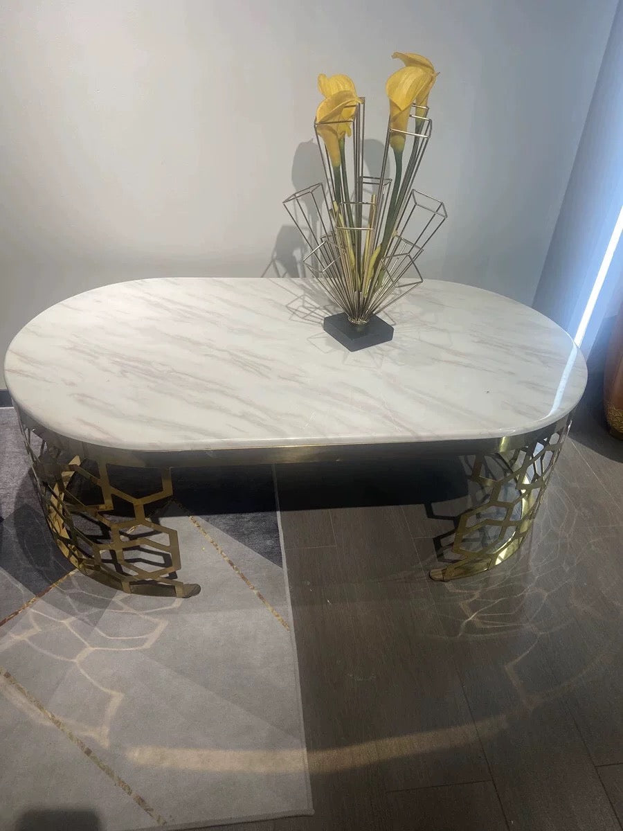 Akhilesh Brass Coffee Table - 4 Seasons Home Gadgets