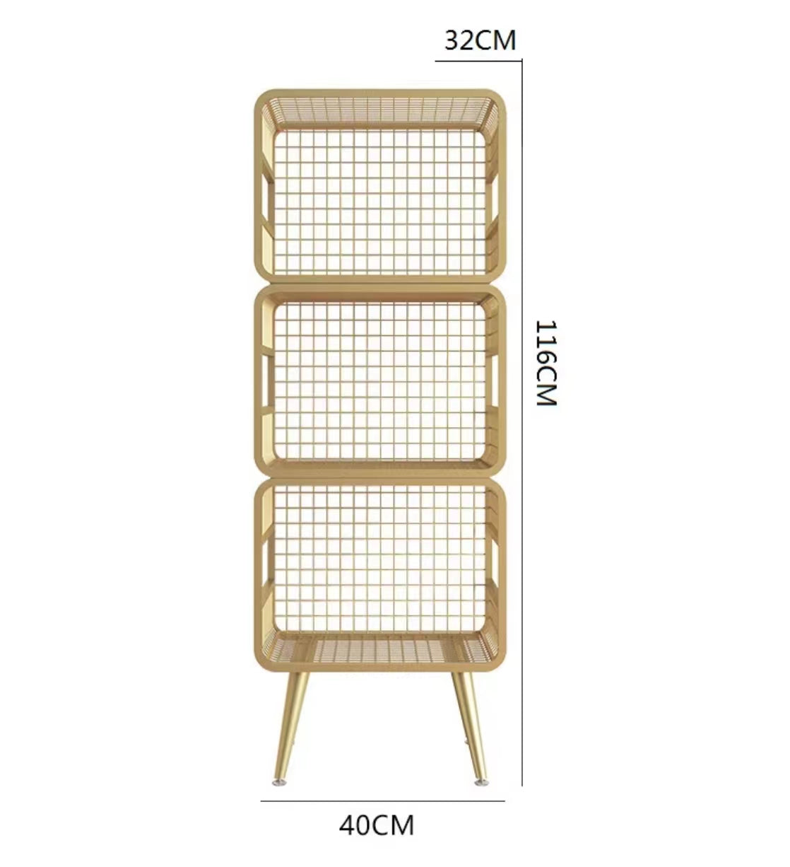 Akyra Metal Mesh Shelf - 4 Seasons Home Gadgets