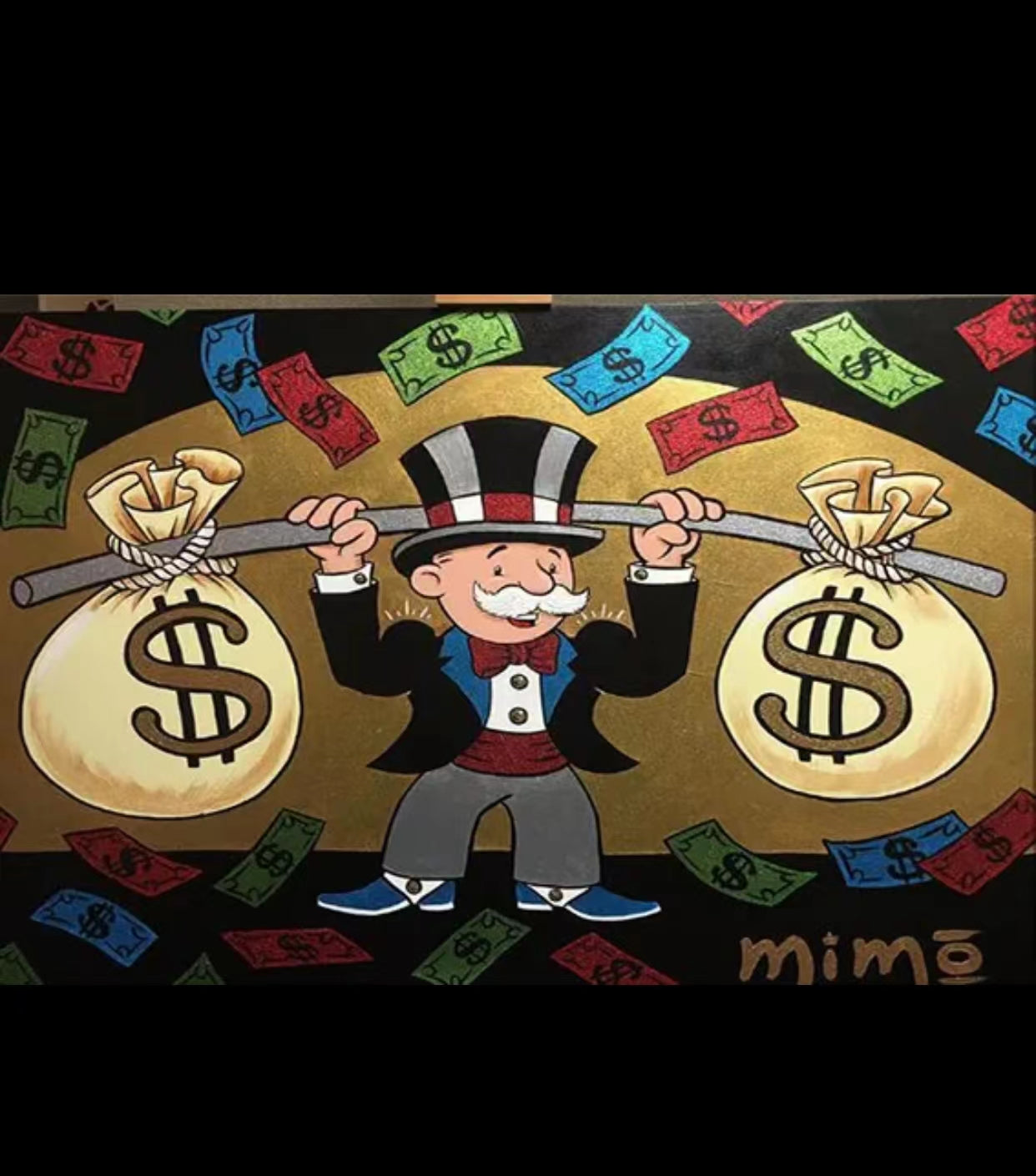 Alec Graffiti Monopoly Millionaire Money Street Art Wall Art - 4 Seasons Home Gadgets