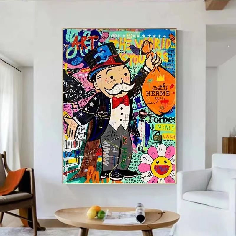 Alec Monopoly Hermes Forbes Wall Art Poster - 4 Seasons Home Gadgets