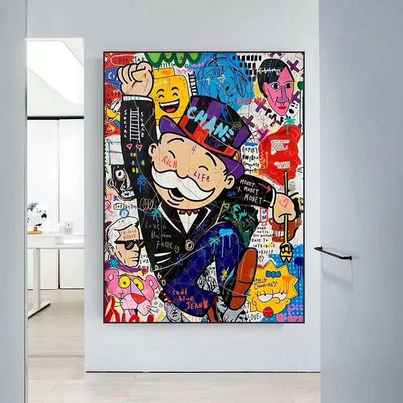 Alec Monopoly Hermes Forbes Wall Art Poster - 4 Seasons Home Gadgets