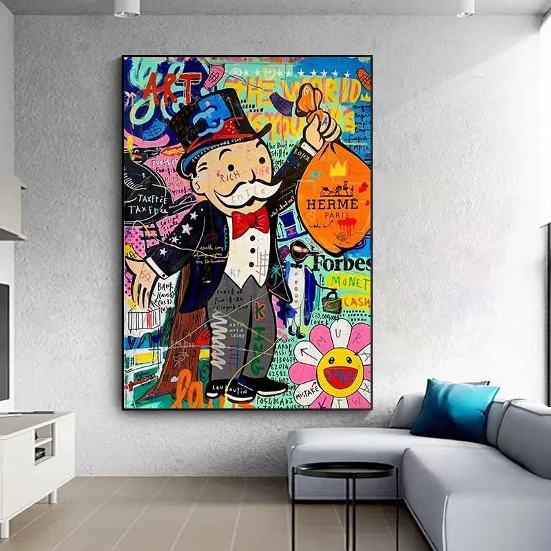 Alec Monopoly Hermes Forbes Wall Art Poster - 4 Seasons Home Gadgets