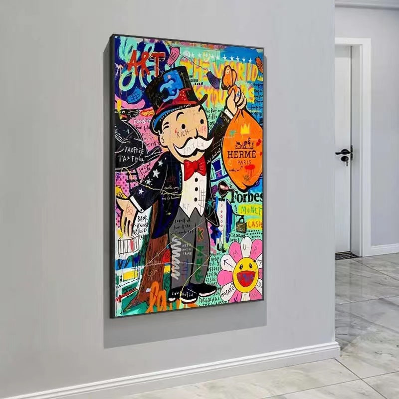 Alec Monopoly Hermes Forbes Wall Art Poster - 4 Seasons Home Gadgets