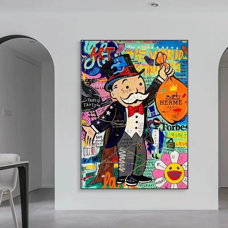 Alec Monopoly Hermes Forbes Wall Art Poster - 4 Seasons Home Gadgets