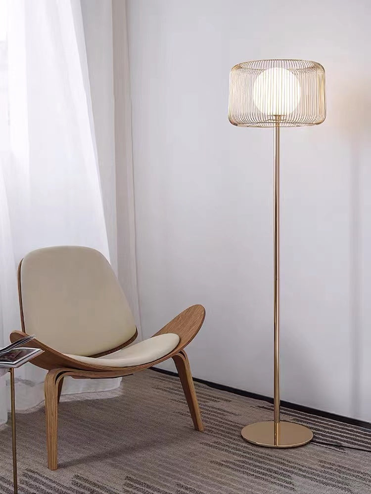 Alessio Gold Brass Floor Lamp - 4 Seasons Home Gadgets