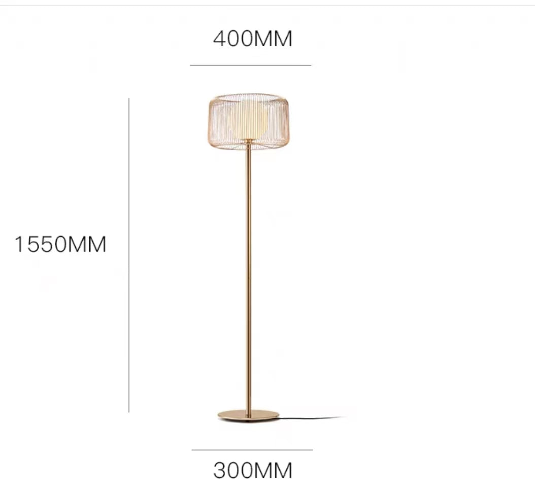 Alessio Gold Brass Floor Lamp - 4 Seasons Home Gadgets