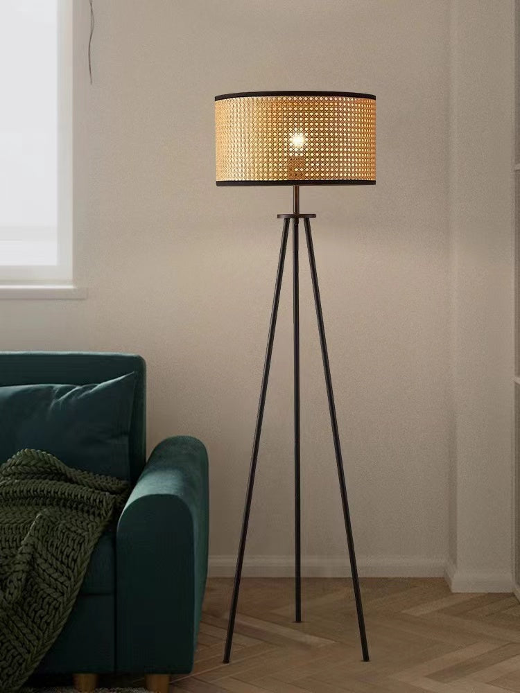 Alessio Rattan Mesh Floor Lamp - 4 Seasons Home Gadgets