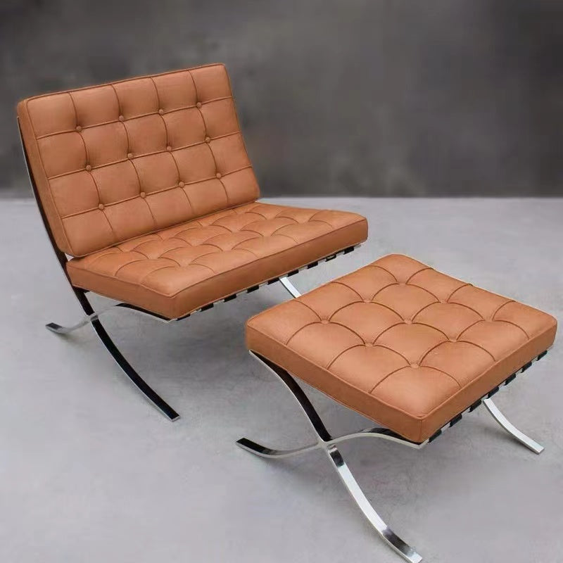 Alexuis Leather Slipper Chair