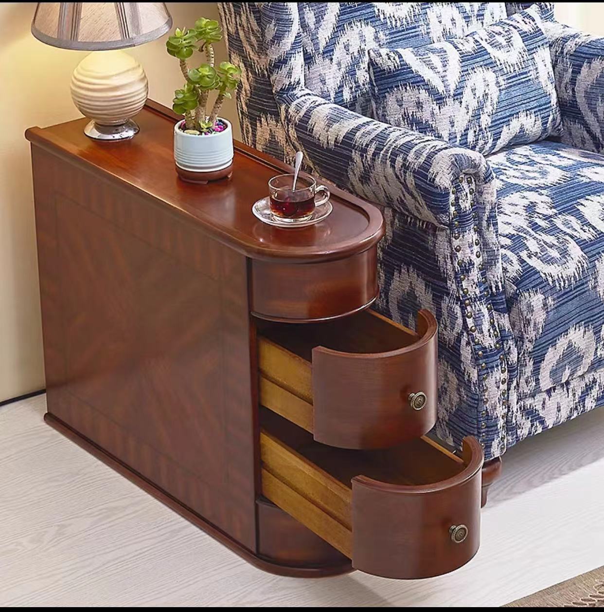Algona Solid Wood Drawer End Table - 4 Seasons Home Gadgets
