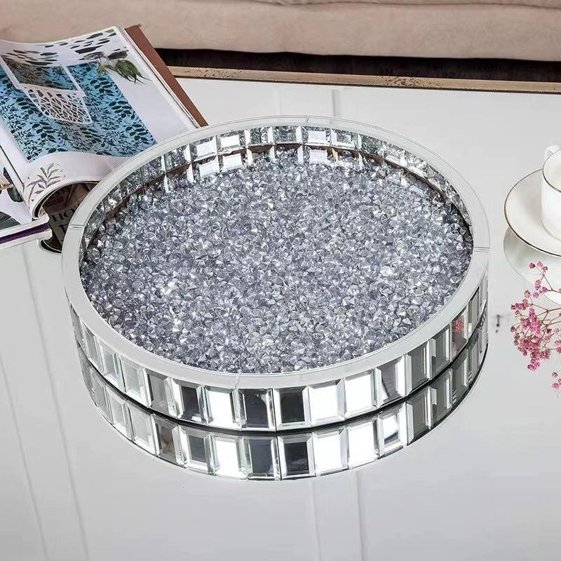 Alika Crushed Diamond Vanity Tray - 4 Seasons Home Gadgets