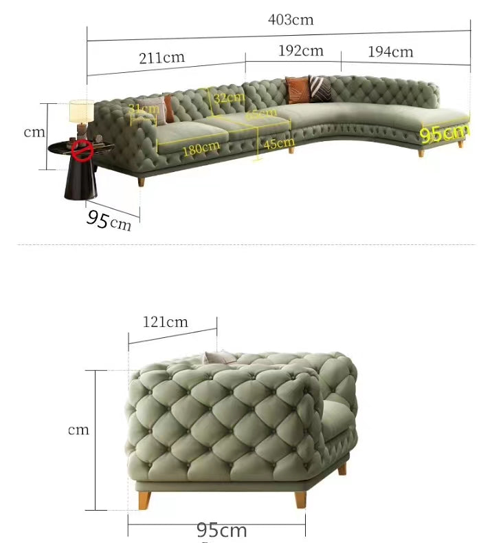 Alston Velvet Rolled Arm Chesterfield Sofa - 4 Seasons Home Gadgets