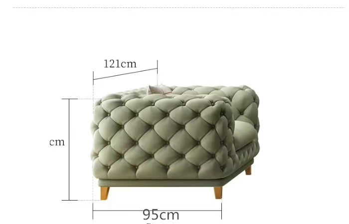 Alston Velvet Rolled Arm Chesterfield Sofa - 4 Seasons Home Gadgets