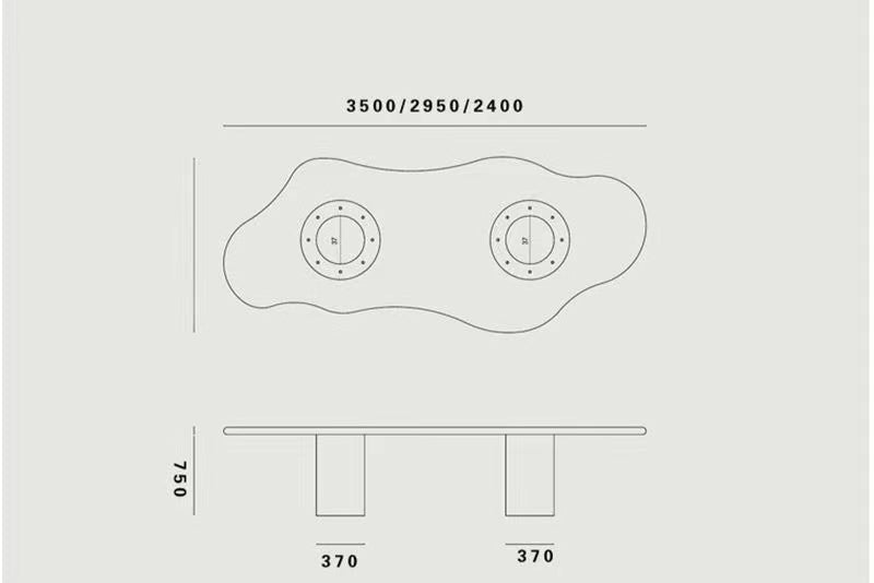 Altheia Cloud Shape Conference Table - 4 Seasons Home Gadgets