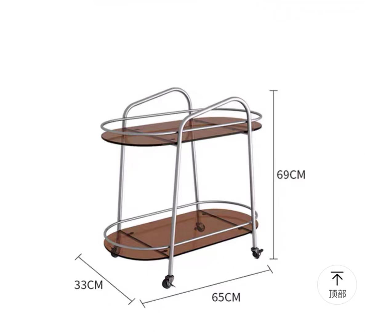 Amber Acrylic Trolley Cart - 4 Seasons Home Gadgets