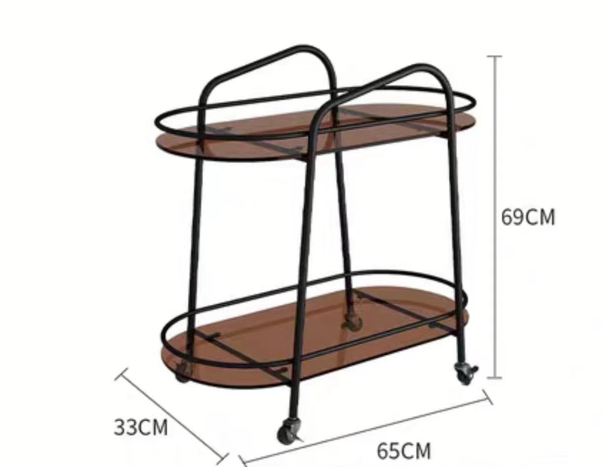 Amber Acrylic Trolley Cart - 4 Seasons Home Gadgets