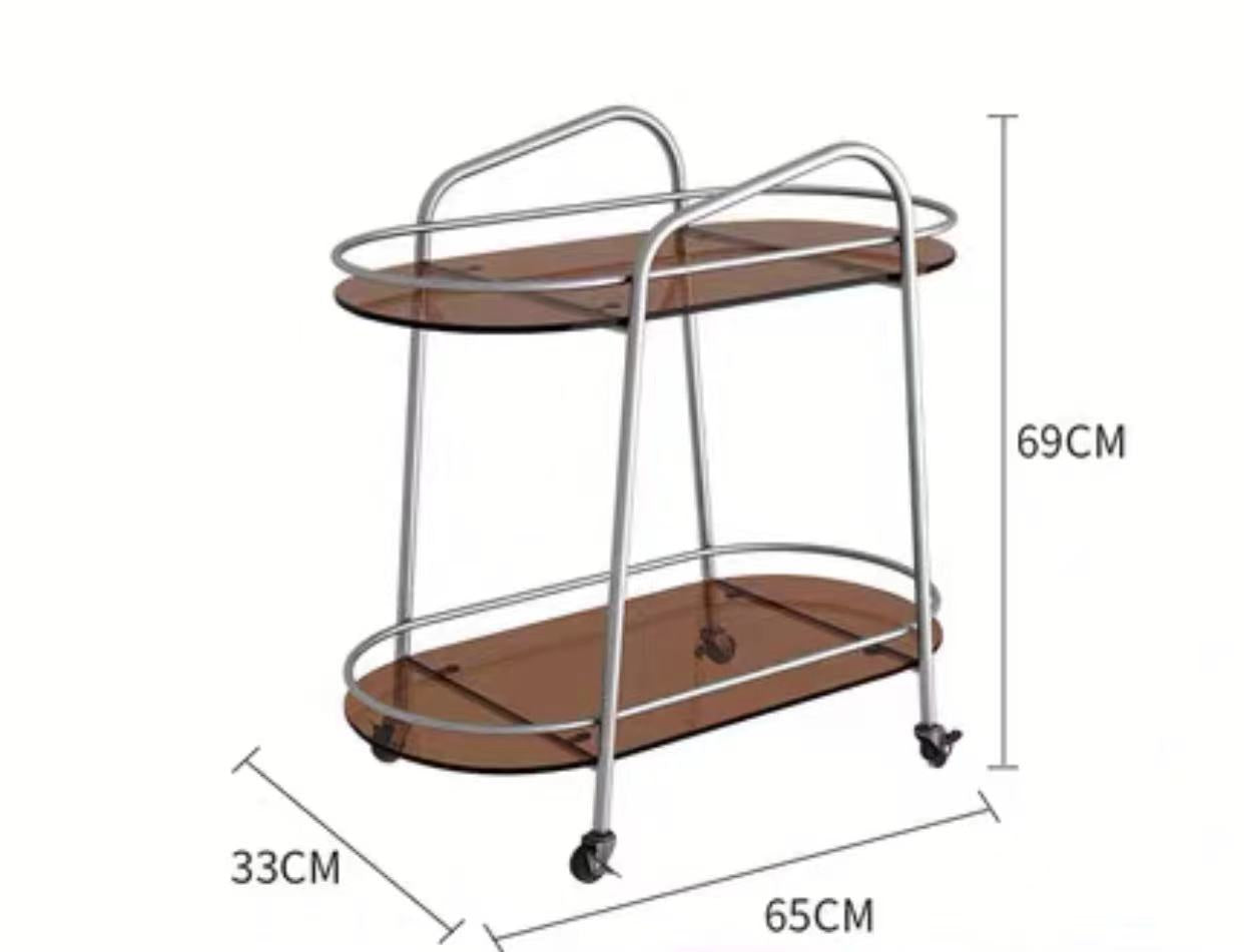 Amber Acrylic Trolley Cart - 4 Seasons Home Gadgets