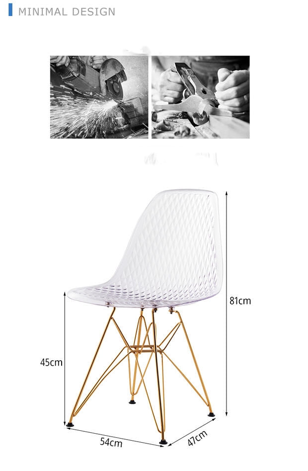 Angeleen Acrylic Side Chair - 4 Seasons Home Gadgets