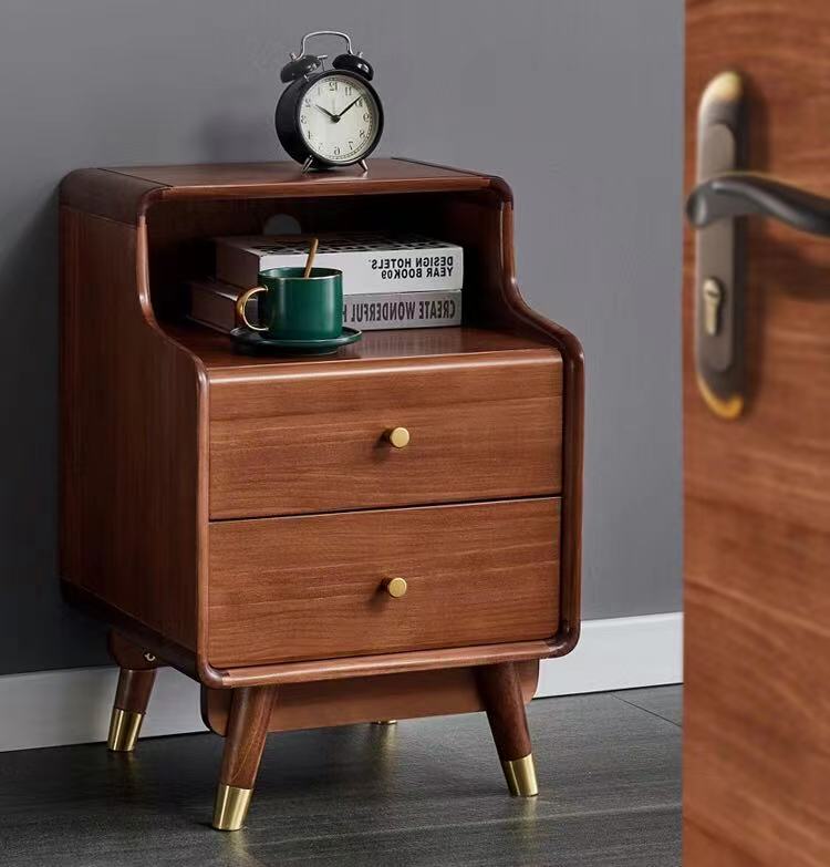 Angled Top 2 Drawers Nightstand - 4 Seasons Home Gadgets