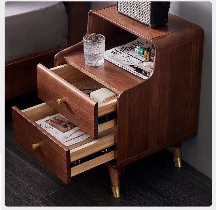 Angled Top 2 Drawers Nightstand - 4 Seasons Home Gadgets