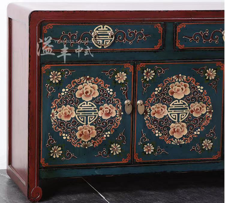 Antique Double Cabinet Sideboard Chest - 4 Seasons Home Gadgets