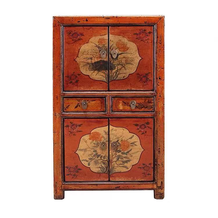 Antique Hand Paint Storage Cabinet - 4 Seasons Home Gadgets