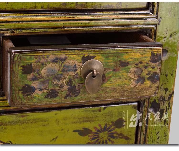 Antique Hand Paint Storage Cabinet - 4 Seasons Home Gadgets