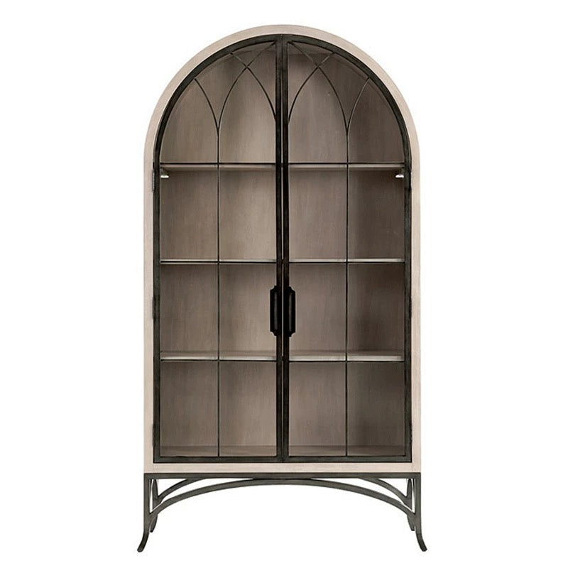 Arch Glass China Cabinet - 4 Seasons Home Gadgets