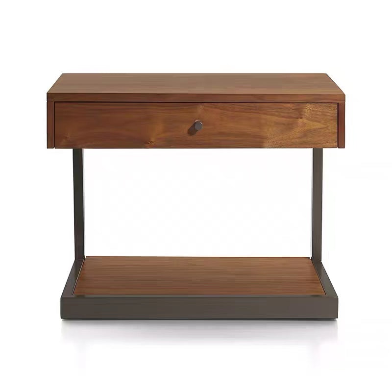 Ardson Solid Wood C Table with Storage - 4 Seasons Home Gadgets