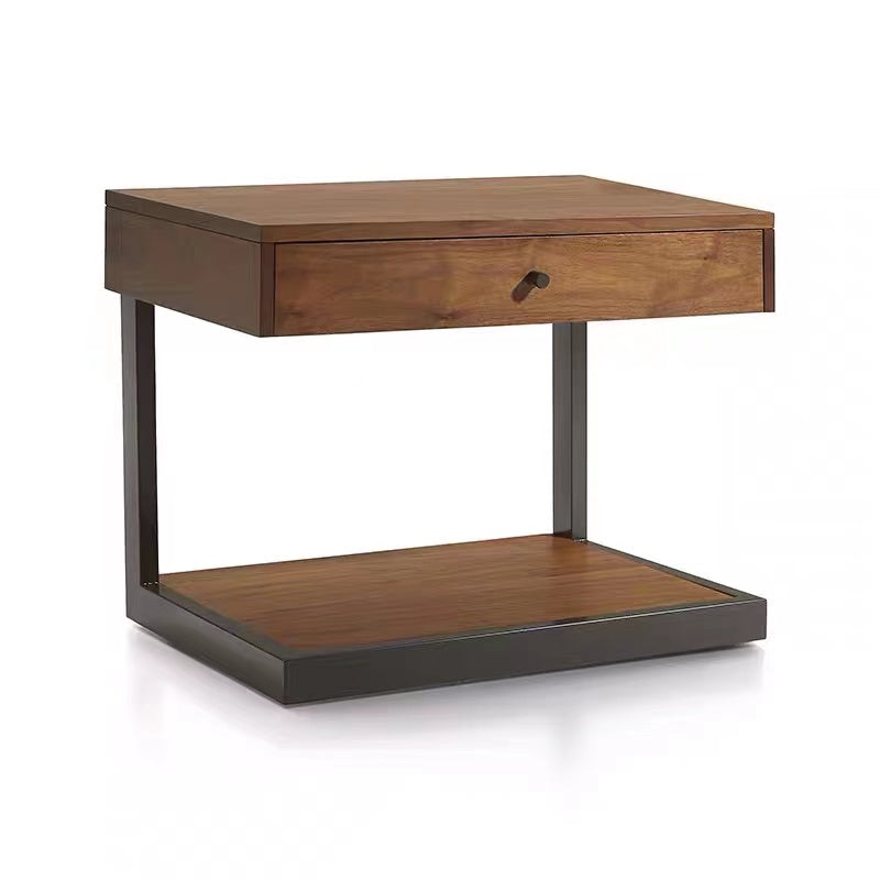 Ardson Solid Wood C Table with Storage - 4 Seasons Home Gadgets