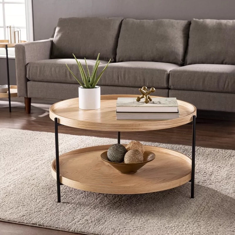 Ashwood Tray Top Coffee Table with Storage - 4 Seasons Home Gadgets