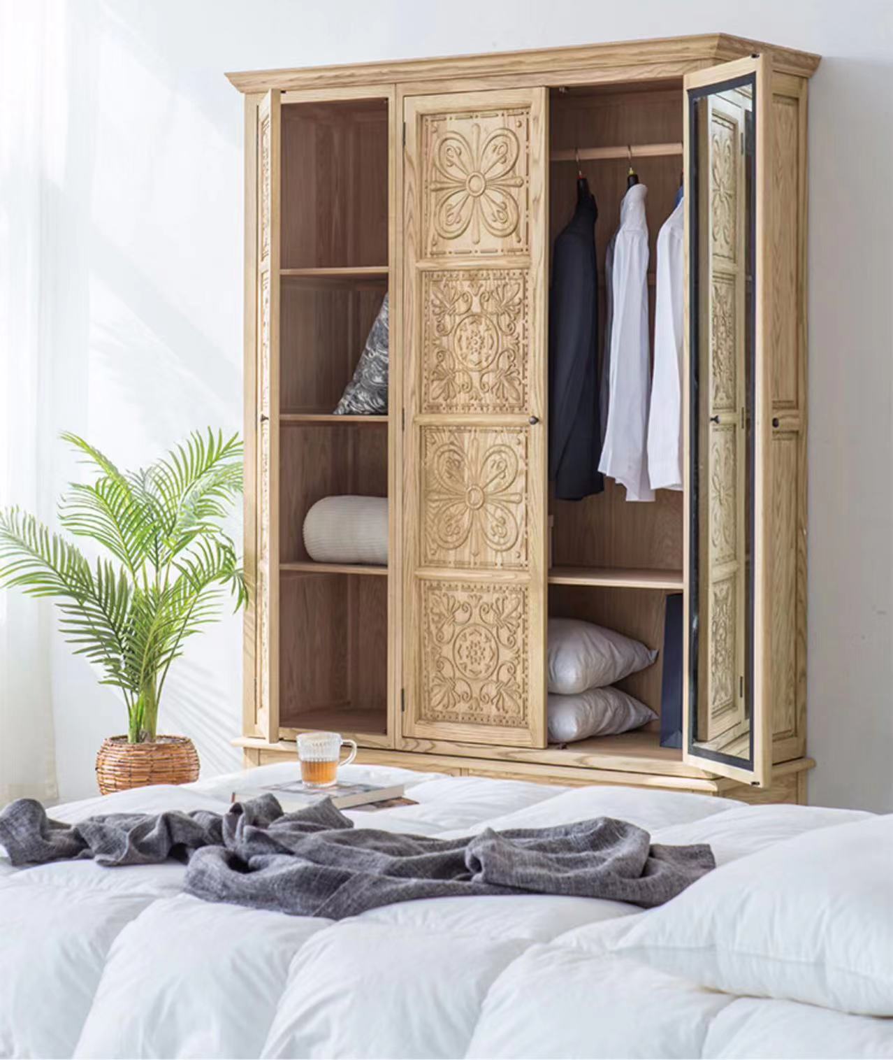 Ashwood Wardrobe Armoire - 4 Seasons Home Gadgets