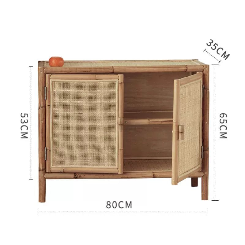 Bamboo 2 Door Accent Cabinet - 4 Seasons Home Gadgets