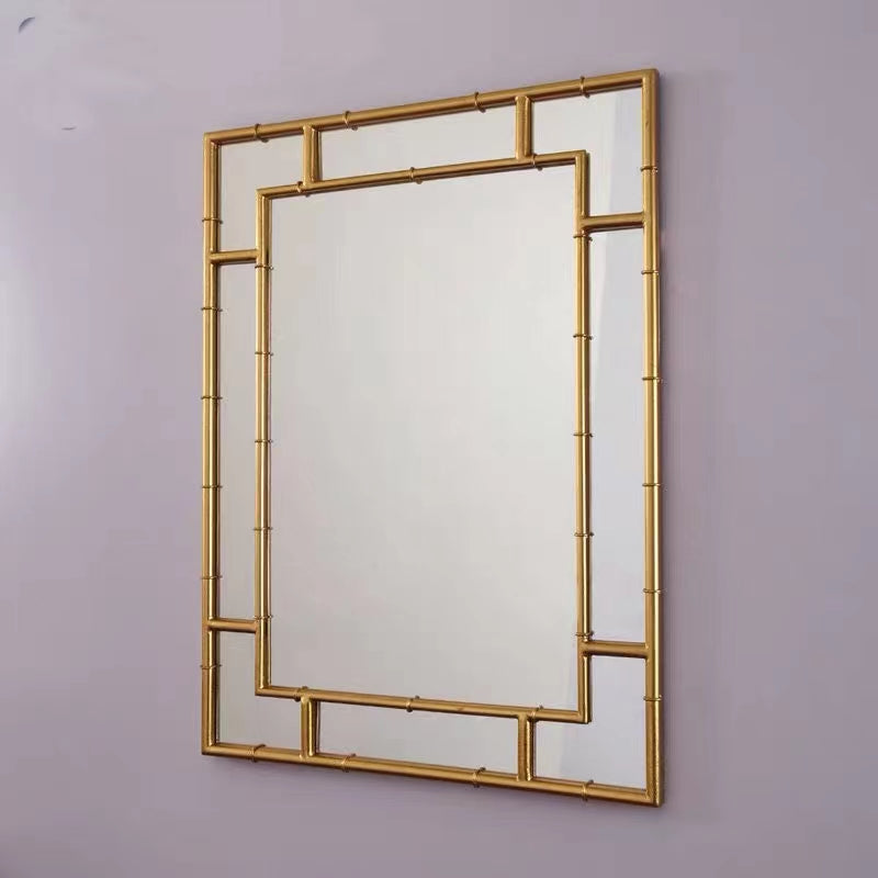 Bamboo Modern & Contemporary Frameless Accent Mirror - 4 Seasons Home Gadgets