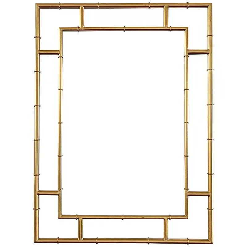 Bamboo Modern & Contemporary Frameless Accent Mirror - 4 Seasons Home Gadgets