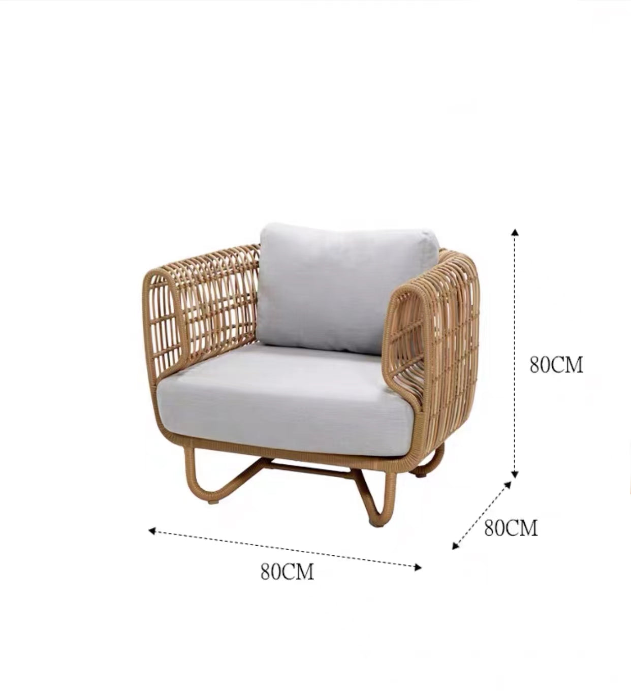 Bamboo Rattan Wicker Loveseat - 4 Seasons Home Gadgets