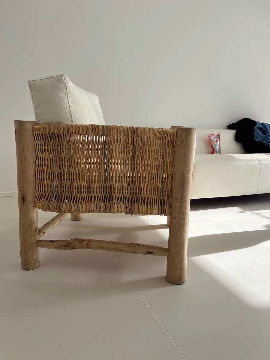 Barkley Wicker Bench - 4 Seasons Home Gadgets