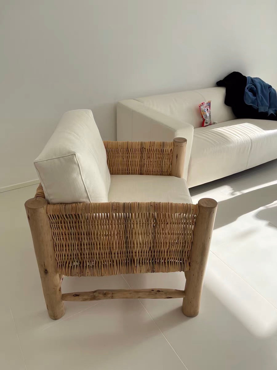 Barkley Wicker Bench - 4 Seasons Home Gadgets