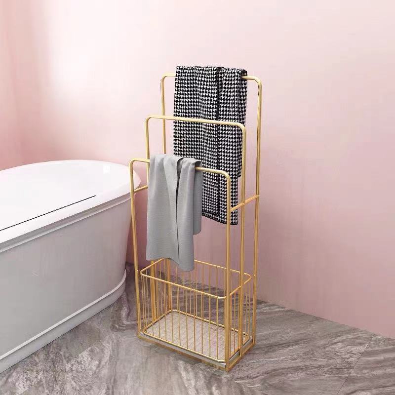 Bathroom Towel Stand With Hamper - 4 Seasons Home Gadgets