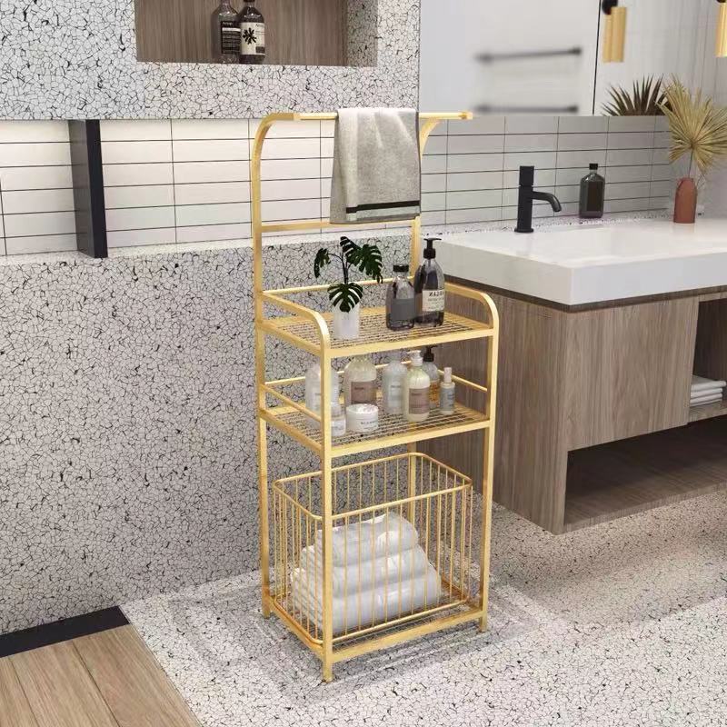 Bathroom Towel Stand With Hamper - 4 Seasons Home Gadgets