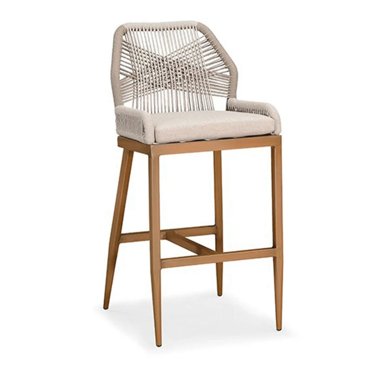 Bess Patio Bar Stool with Cushion - 4 Seasons Home Gadgets